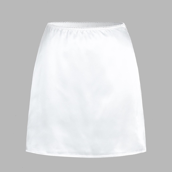 Satin Lace Trim Skirt Set - Picture 5 of 10